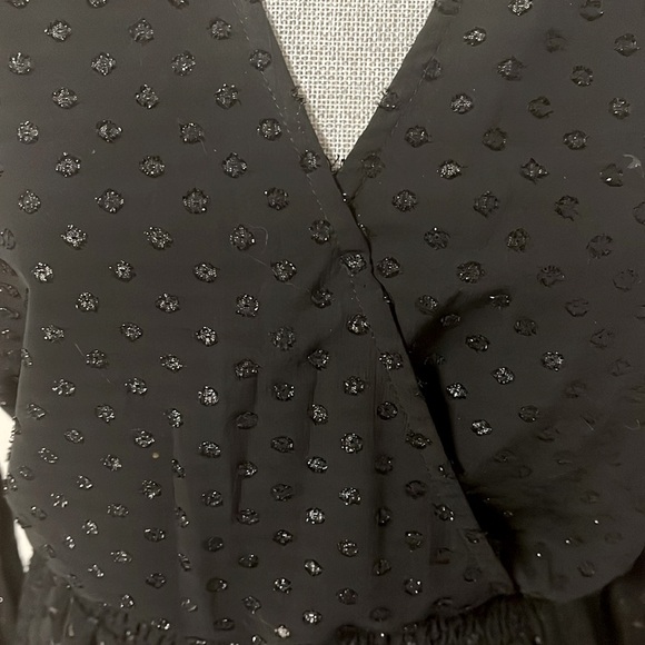 MICHAEL KORS V Neck Frill Long Sleeve Lined Dress, Size M - Picture 5 of 14